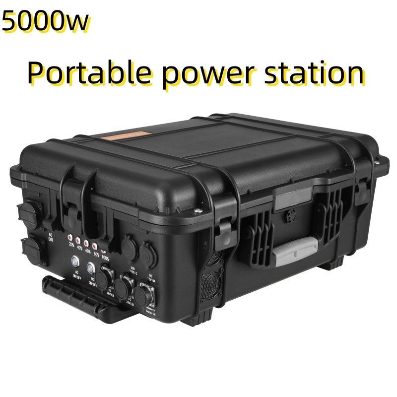 4800wh USB/Type-C Max5000W مصدر طاقة قابل للتراكم للصيد