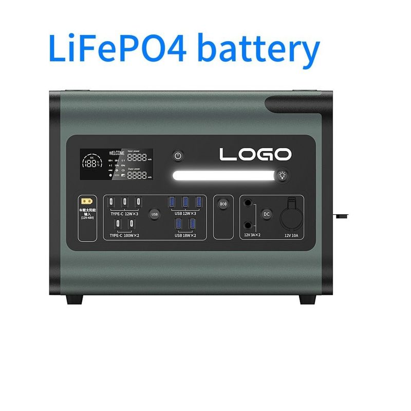 محطة الطاقة الشمسية القابلة لإعادة الشحن المحمولة 300W 500W 1800W لحماية السفر في حالات الطوارئ