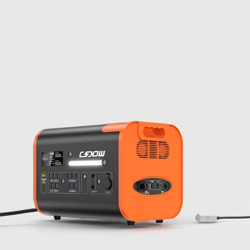 ألمانيا 2000W 2048wh AC-DC Output Plug Electric Mobile محطة توليد الكهرباء الليثيوم المحمولة مولد شمسي