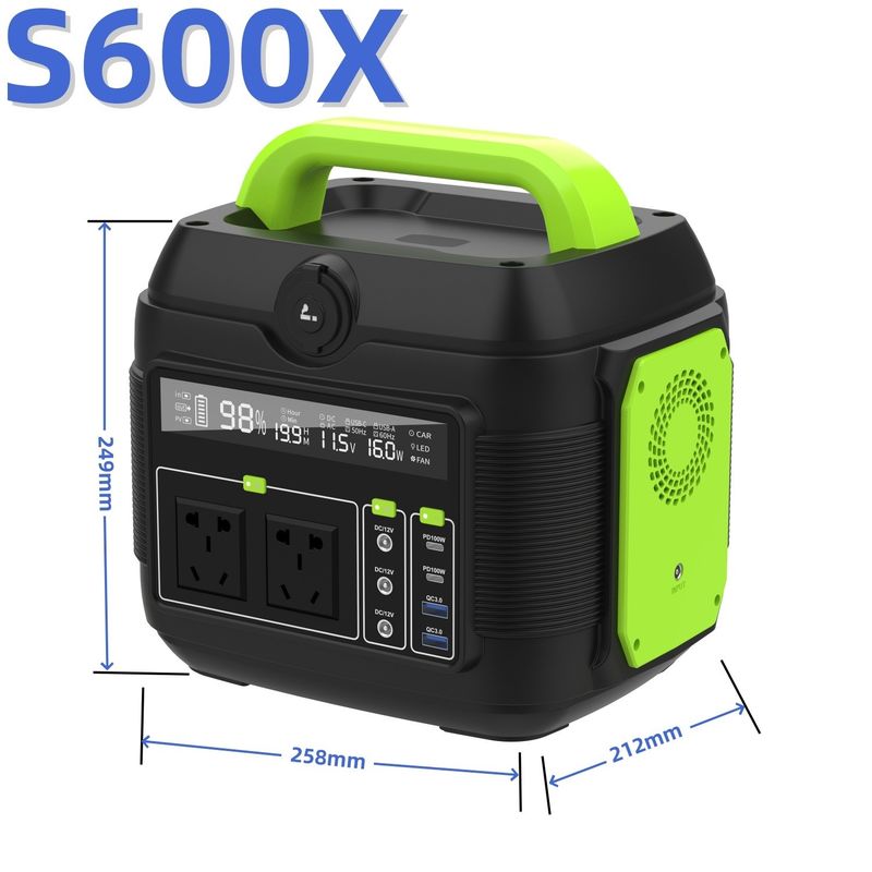 بنك الطاقة المحمول التخييم المباشر الشاحن الشمسي محطة الطاقة الليثيوم USB DC AC الخروج 110V 220V 600W
