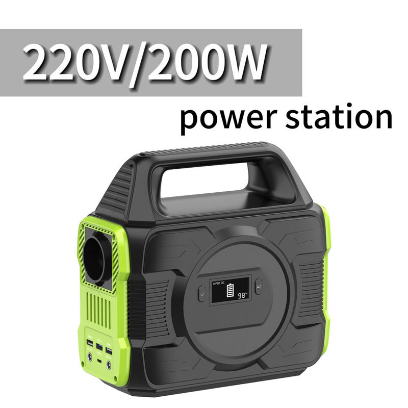 نوع C مدخل / مخرج 5V / 2.4A مولد شمسي محمول 200W مع مخرج AC الموجة المعدلة