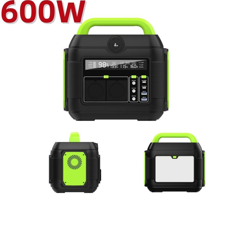 258*212*249mm محطة طاقة 600W للطاقة الشمسية في المنازل الخارجيّة شحن 576wh قدرة