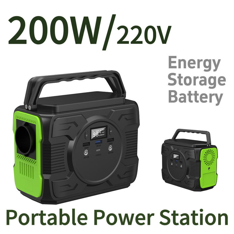 بنك الطاقة الخارجي 200 واط مع بطارية ليثيوم أيون وجهد الخروج التيار المتردد 110/220V-50Hz/60Hz