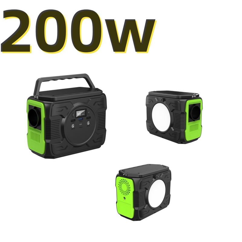 محطة الطاقة الطارئة للطاقة الشمسية 200 واط سعة البطارية 48000mAh و 182 * 102 * 144mm الحجم