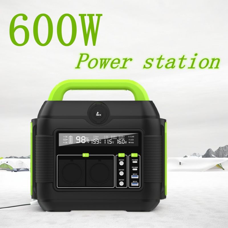 محطة طاقة محمولة 600W 300W بطارية الليثيوم الثلاثية نظام الطاقة المولّد الشمسي