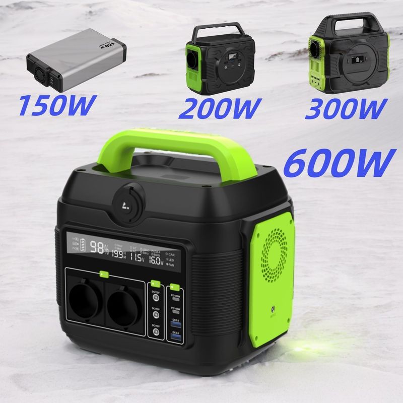 تخصيص محطة توليد الطاقة الشمسية المحمولة الصغيرة 600W مع شاشة LCD