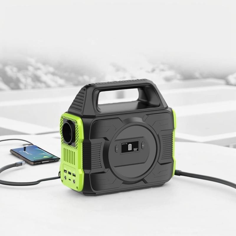 طاقة عالية 300W الطاقة الشمسية المتنقلة الطاقة الخارجية المخيم محطة الطاقة RV الكشف عن 225 * 120 * 215mm