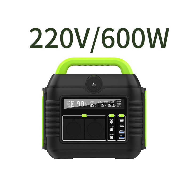 بطارية الليثيوم 600W التخييم ميني المحمولة AC منافذ بنك الطاقة 110V 220V لجميع العلامات التجارية