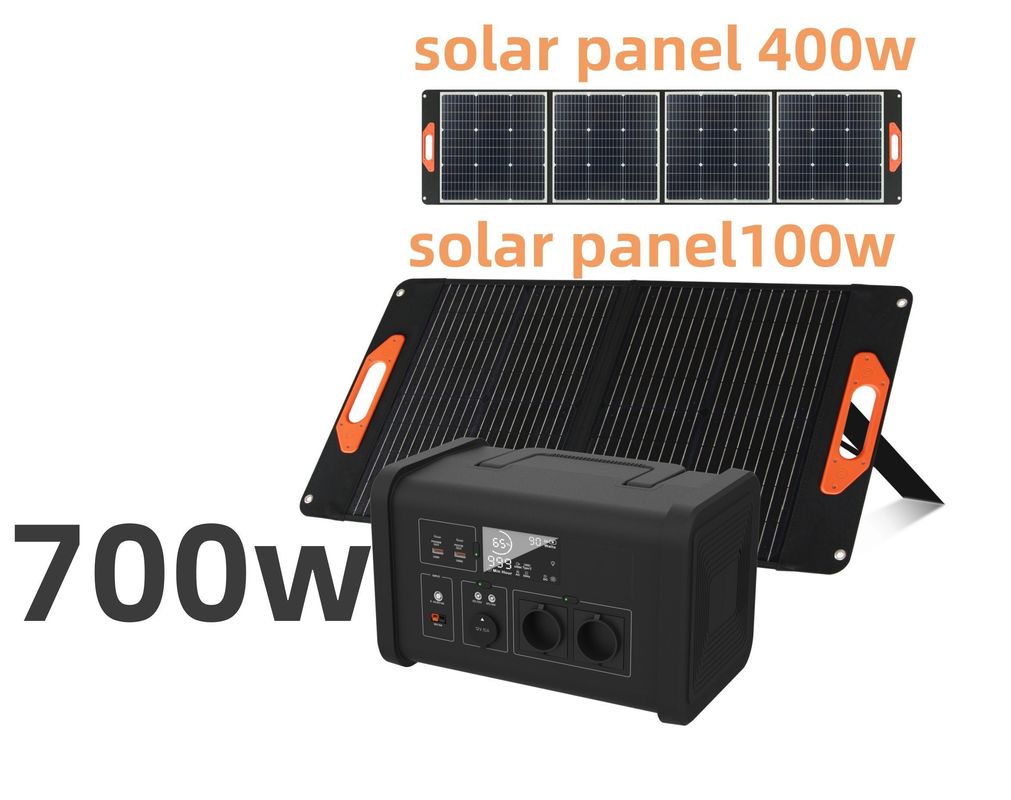 LiFePO4 انقطاع الطاقة المنزلية محطة الطاقة المحمولة مع 700W طاقة الخروج التيار المتردد و ضوء LED