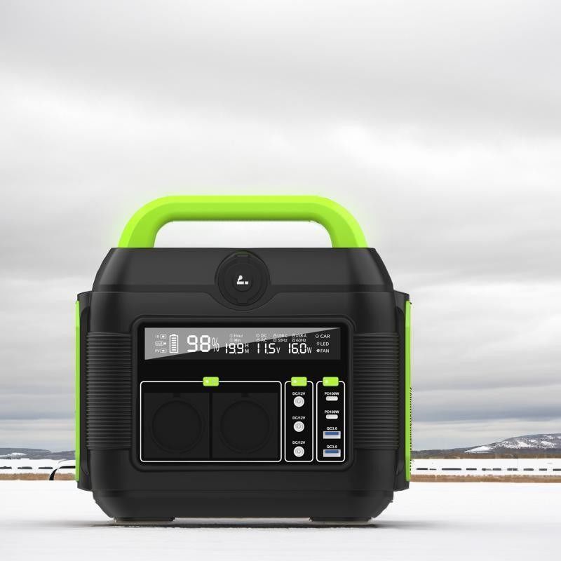 خروج متعدد الوظائف 600W الخروج التخييم RV تخزين الطاقة محطة توليد الكهرباء قابلة لإعادة التدوير