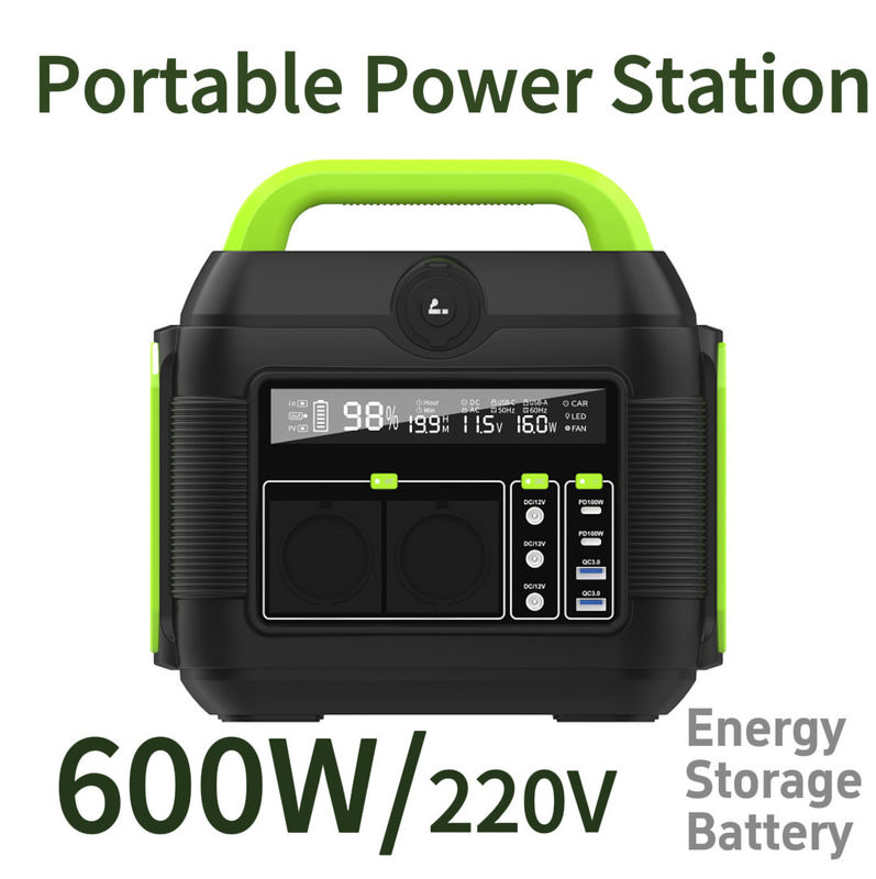 600W التخييم محطة شحن محمولة للطاقة البنك المرفق لتزويد الطاقة الطارئة