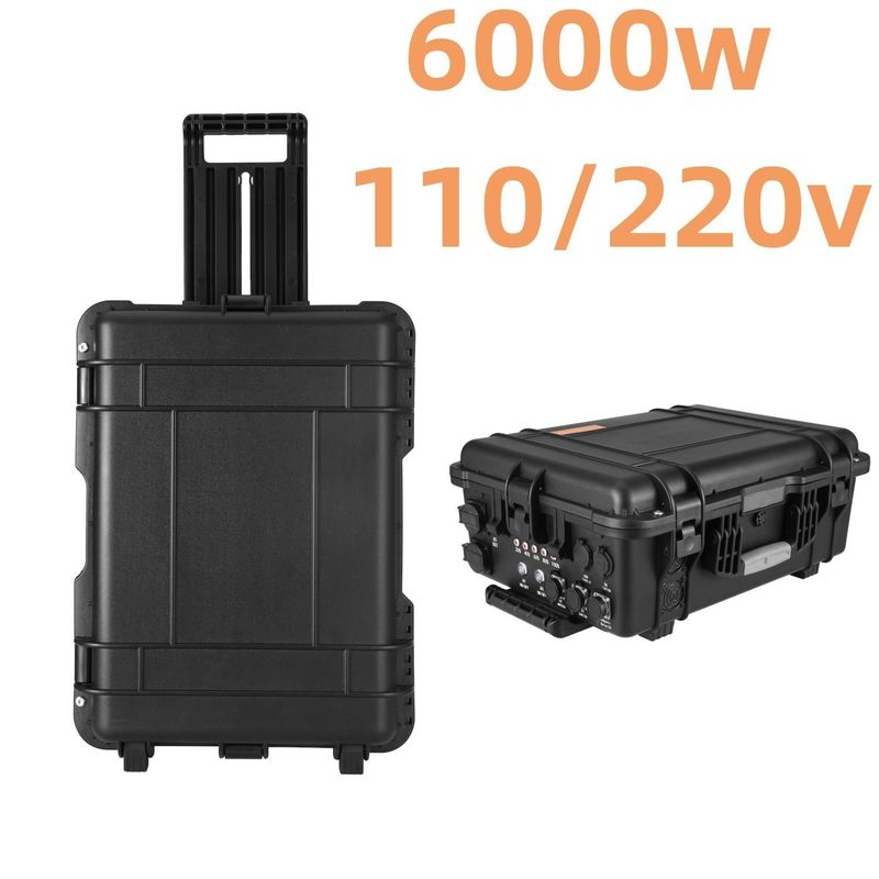 بطارية LiFePO4 6000W محطة طاقة محمولة مولد شمسي للأنشطة في الهواء الطلق