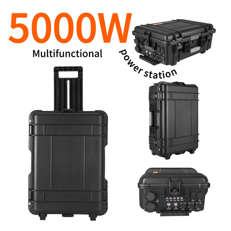 LiFePO4 DC إلى AC الطاقة 2000W مولد الطاقة الشمسية للتخييم 4800wh السعة الاسمية