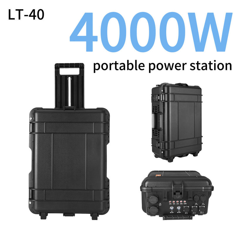 نظام الطاقة الشمسية المنزلي الأمن للخارج 4000 واط مع AC 110V 220V UPS الليثيوم والاحتياطي