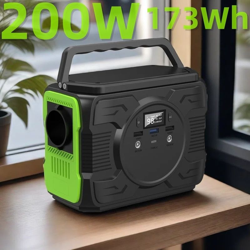 محطة توليد الطاقة الشمسية المحمولة 48000mAh 200W 173Wh للأنشطة في الهواء الطلق