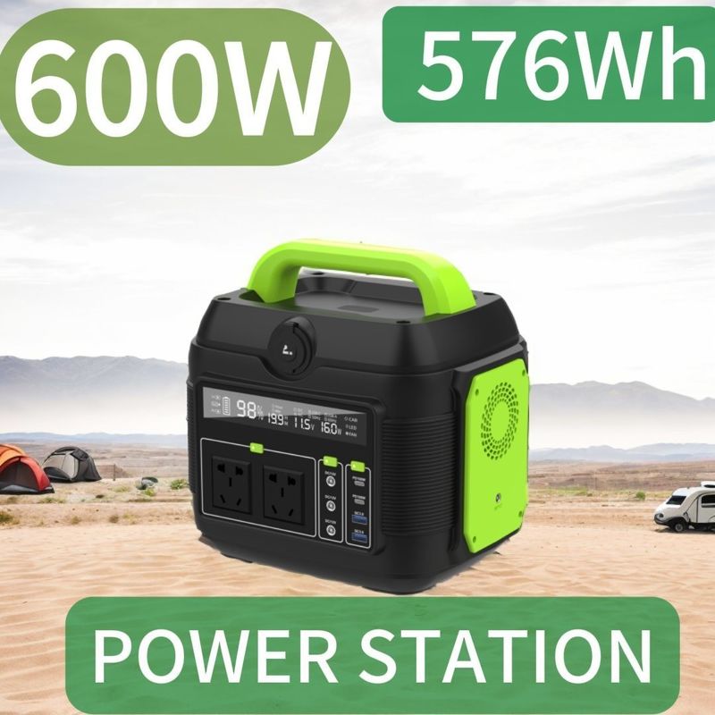 حماية الدوائر القصيرة 600W مولد الطاقة الشمسية المحمولة للطاقة الطارئة للسيارات التخييم