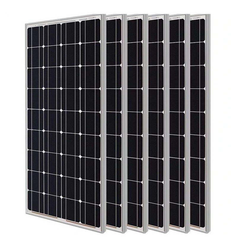 لوحات الطاقة الشمسية على السطح لمدة 25 عامًا خالية من الصيانة 100W 280W وحدة كهربائية من السيليكون الأحادي البلورية مع إطار من الألومنيوم