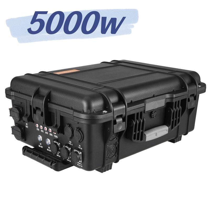 LT-50 5000W طاقة كبيرة مصدر طاقة محمول للخيمة في الهواء الطلق 220 فولت وقت الشحن 6-7 ساعة