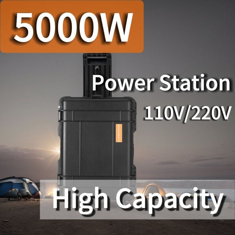LiFePO4 5000W محطة محمولة بنك الطاقة مع 6-7 ساعة وقت الشحن مولدات شمسية
