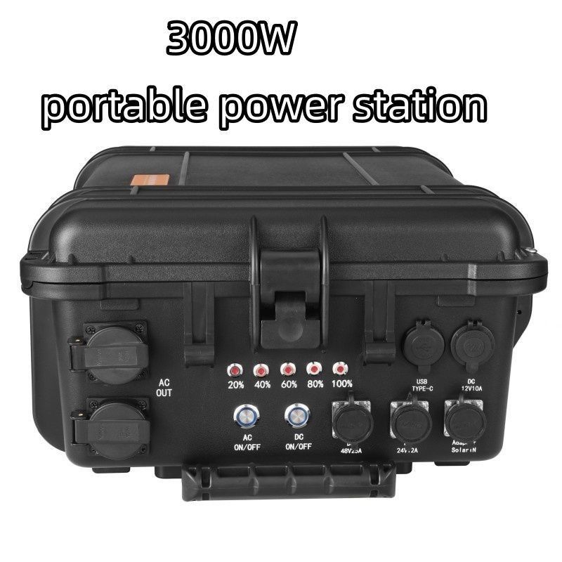 LT-30 أسود لون 3000W طاقة بطارية الليثيوم عصا سحب محطة الطاقة الشمسية المحمولة