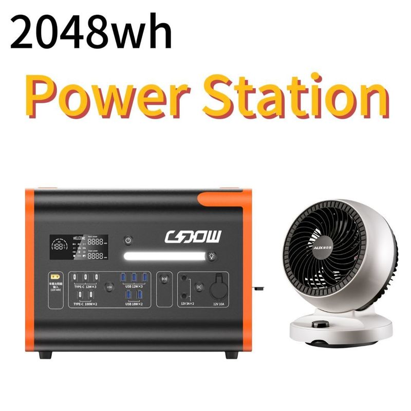 التيار المتردد الجهد الخارجي التيار المتردد 100V-120V / AC 220V-240V عاكس موجات الجانب الصافي محطة توليد الطاقة LiFePO4