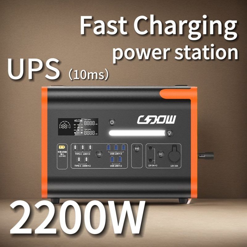 2024 مولد شمسي محمول 2000W محطة طاقة شمسية منزلية 220V مع 4400W طاقة الذروة