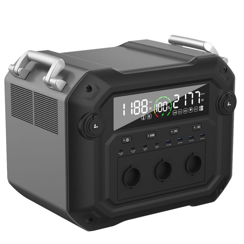 1200W شحن 2500W مولد طاقة عالية للطاقة الشمسية لمحطة الطاقة المحمولة المنزلية