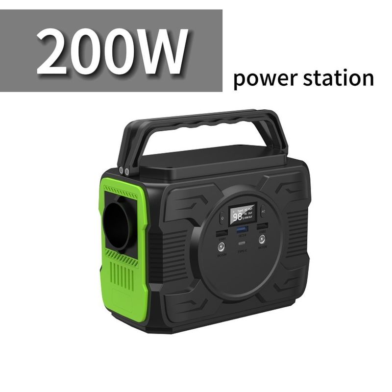 محطة طاقة محمولة 200W مع مصباح فانوس للسفر في الهواء الطلق