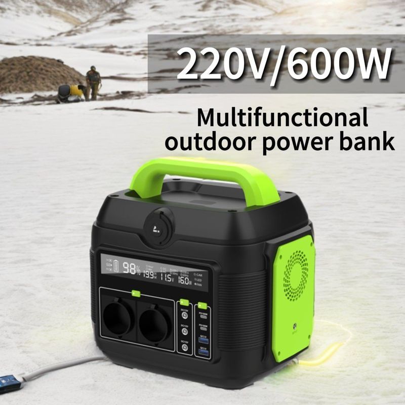 S6 220V 600W محطة توليد الكهرباء الشمسية الشربية الصغيرة الحجم محطة توليد الكهرباء الليثيومية مع مقبض قابلة للطي
