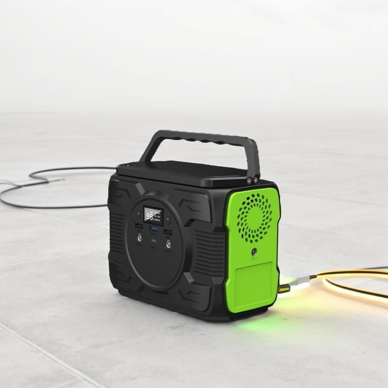 محطة طاقة للتخييم المحمولة 200W الليثيوم AC DC إنتاج مولد الطاقة الشمسية للحاسوب المحمول