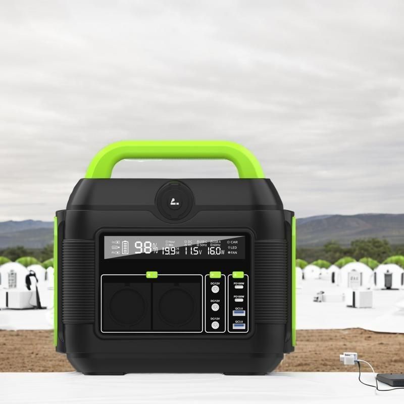الكشف عن شاشة LCD 600W مولد الطاقة الشمسية لشحن المنزل وجميع العلامات التجارية المتوافقة
