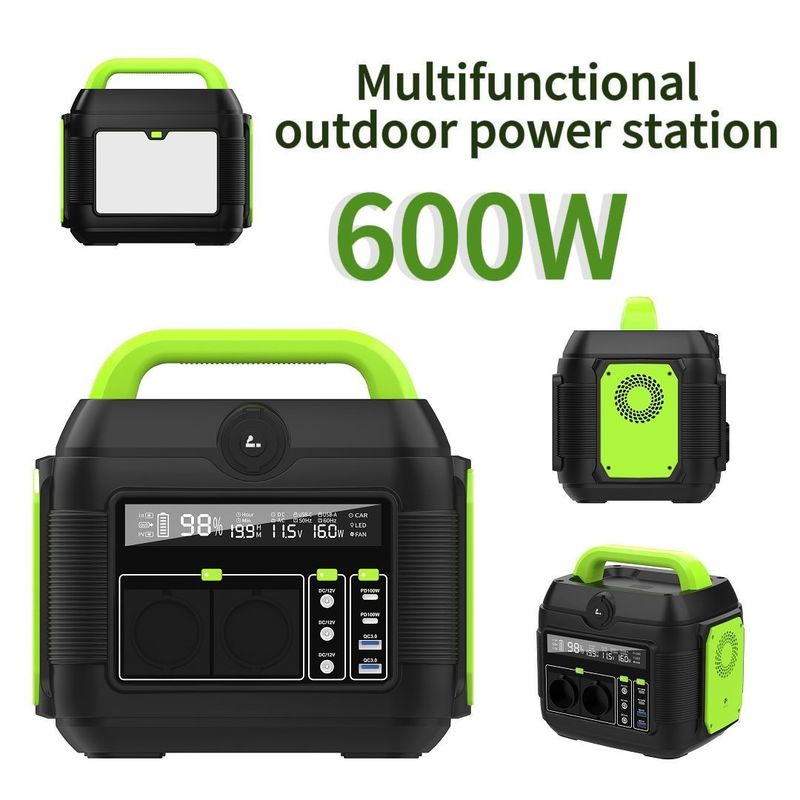 معيار أوروبي 220V 600W محمول تخزين الطاقة الشمسية بطارية بنك الطاقة للسفر