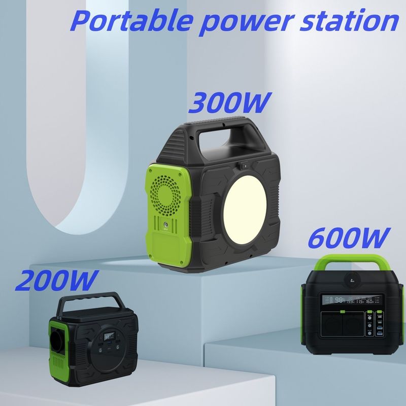 محطة طاقة للتخييم في الهواء الطلق المحمولة 300W AC الخروج القوة العالية مع بطارية الليثيوم