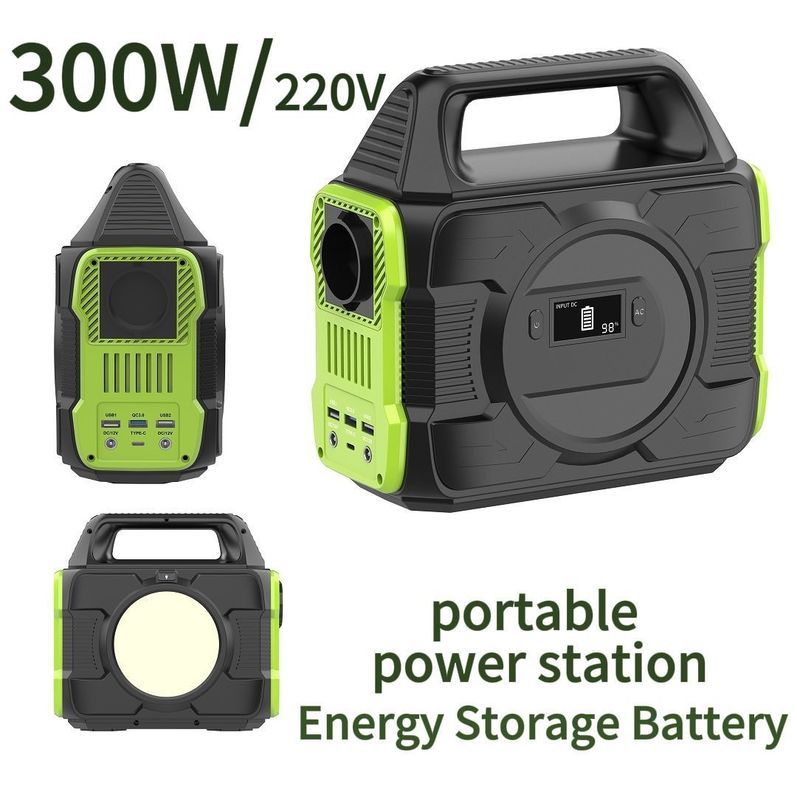 300W التطبيق المنزلي محطة الطاقة البطارية المحمولة مولد احتياطي مع مقبض MPPT