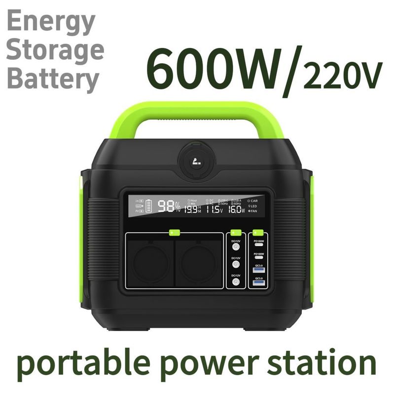 نظام تخزين الطاقة الشمسية المحمول متعدد الوظائف 600W مع محول و S6