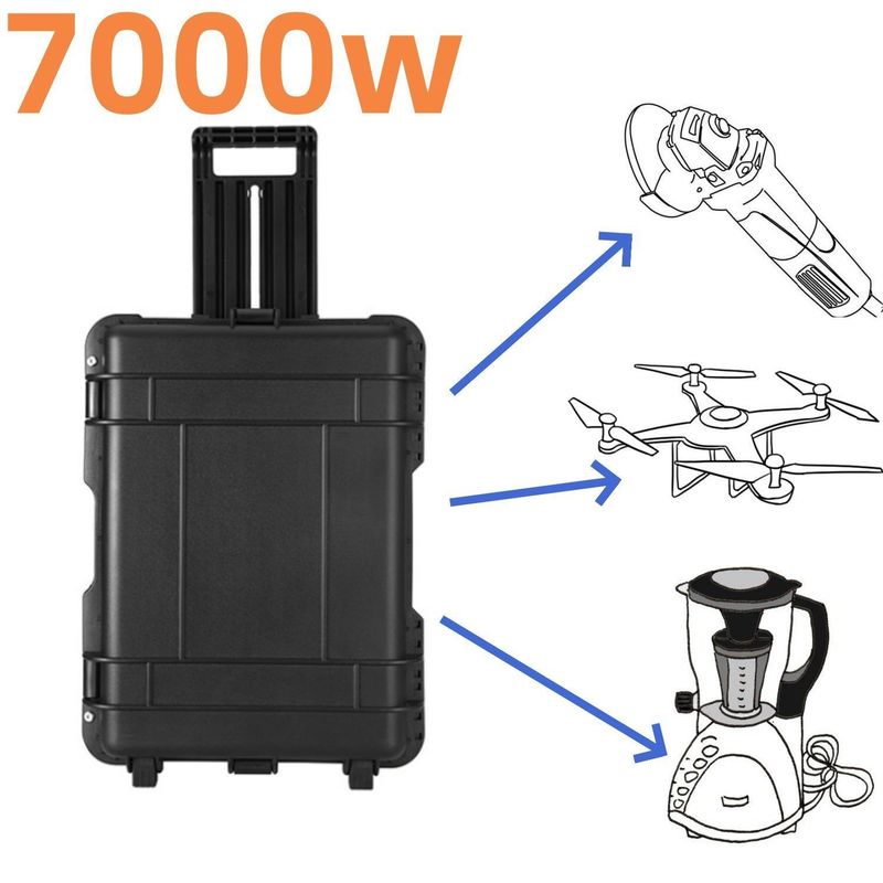 طاقة 7000W/6993wh مولد شمسي للخارج 610 * 440 * 250 مم ضوء مضاد للانفجار