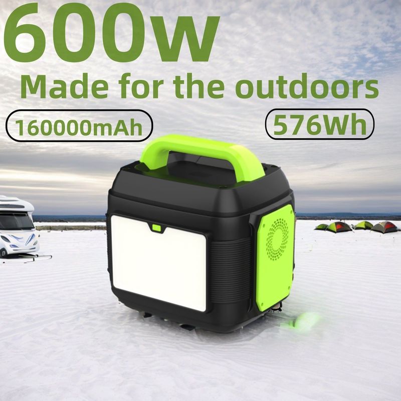 مولد الطاقة الشمسية المحمولة المهنية 600W 576Wh / 14.4V / 40Ah / 160000mAh مع MPPT