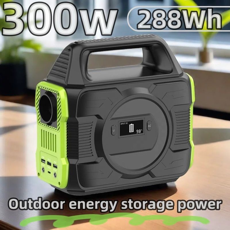 محطة توليد الطاقة المحمولة ذات الطاقة العالية 300W القابلة لإعادة التدوير للخلايا الشمسية للتخييم