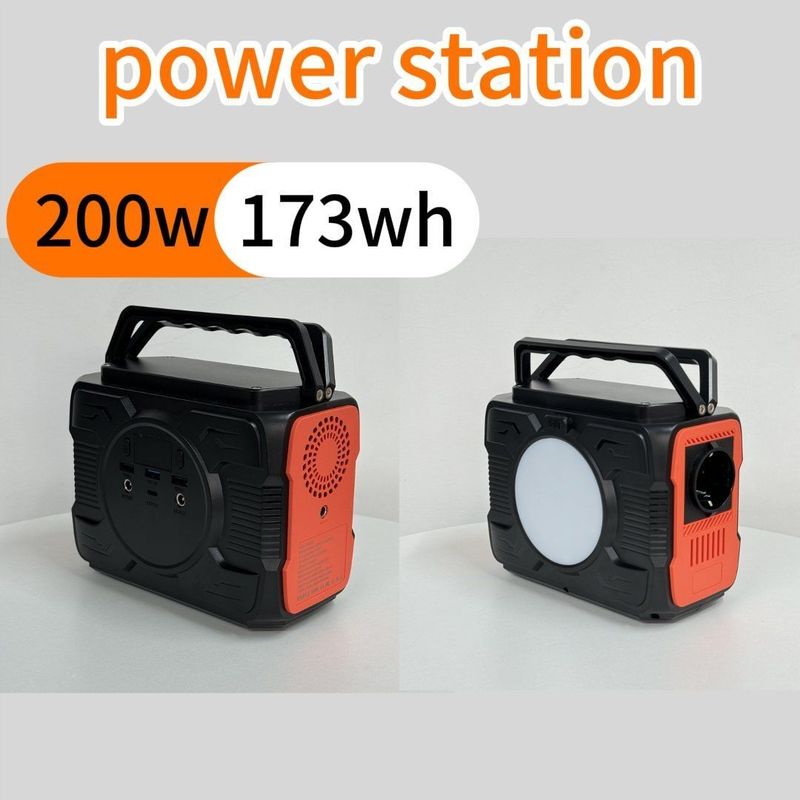 مولد الطاقة الشمسية الخارجي 110/220 فولت AC مع طاقة طاقة 200W ومخرج Ec5