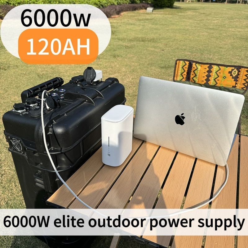6000W 120ah طاقة عالية الناتج مولد الطاقة الشمسية محطة الطاقة الاستعدادية الطارئة مع 1