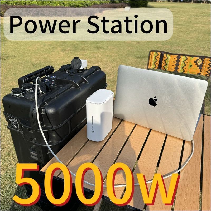 محطة توليد الطاقة المحمولة ذات القدرة الكبيرة 5000W/7000W لمغامرات في الهواء الطلق