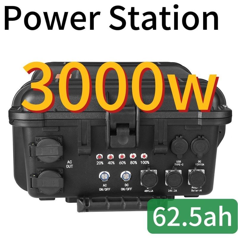 الطوارئ الطائرة بدون طيار تعمل بالطاقة الشمسية 3000W محطة الطاقة 62.5ah مع شهادة CE.Un38.3
