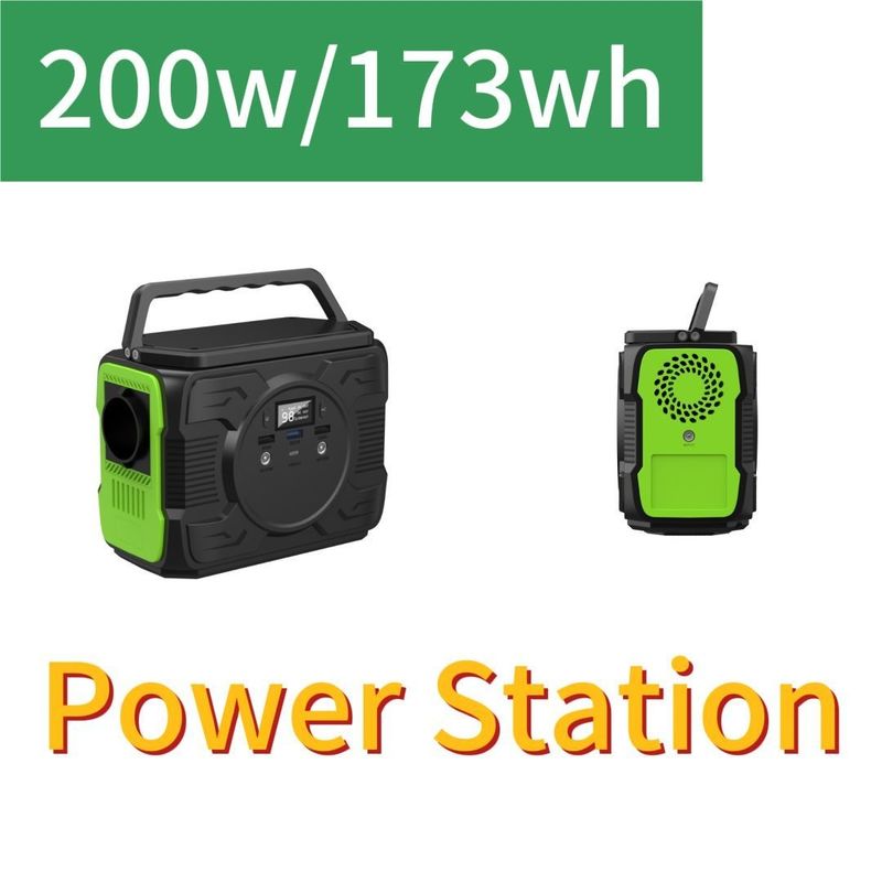 محطة طاقة متنقلة محمولة مع أضواء LED AC Voltage Output 110/220V-50Hz/60Hz 200W