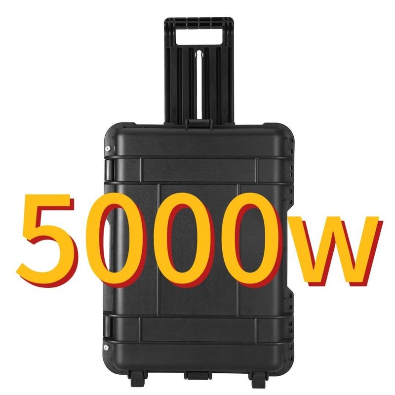 شحن السيارات 5000 واط/100 ساعة بطارية ليتيوم ذات سعة كبيرة محطة الطاقة الشمسية للخارج