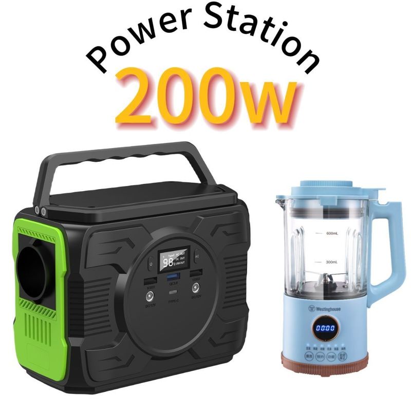 محطة الطاقة الشمسية المحمولة بطارية الليثيوم 200W / 173wh مع خروج Ec5 12V / 200-300A