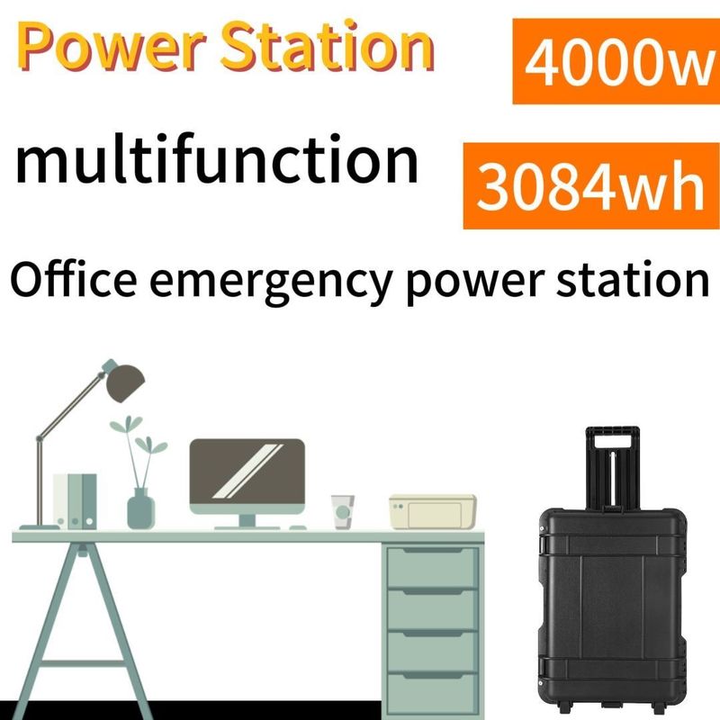 بطارية شمسية محمولة 4000W 3840wh مثالية للحاجات الطارئة للطاقة في المخيمات الخارجية
