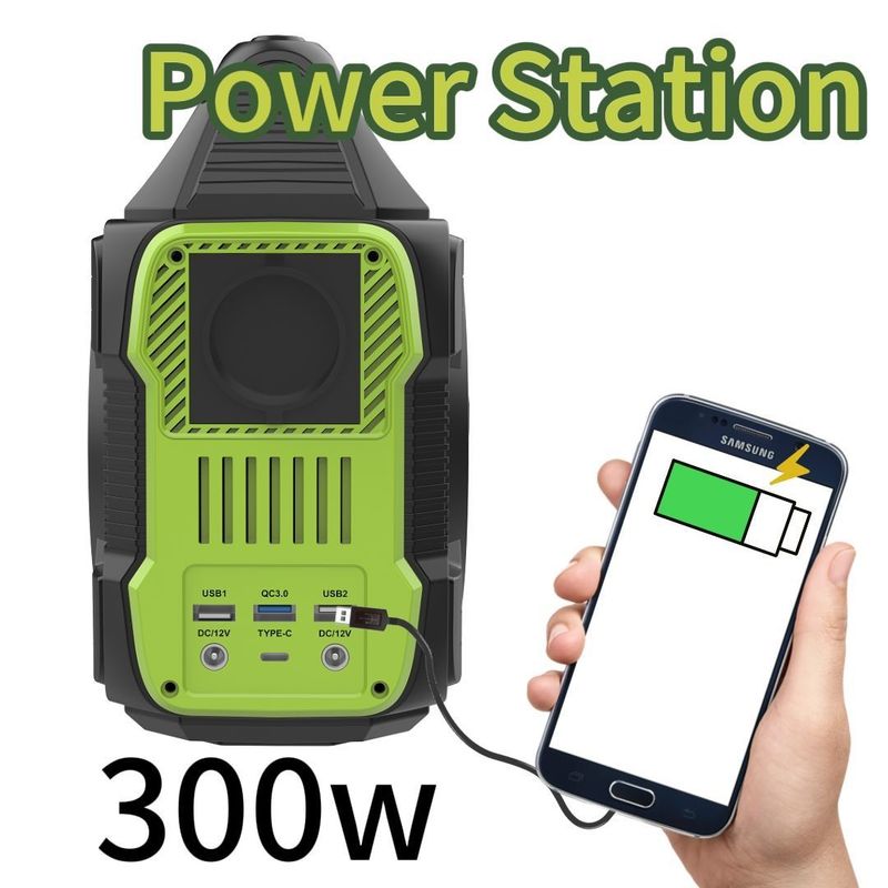 300W/288wh مولد عاكس محمول صامت لمحطة الطاقة الخارجي للتخييم قابلة لإعادة التدوير