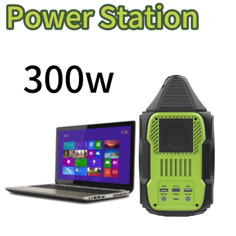 مولد عاكس محمول متعدد الوظائف 300W/288wh لحل الطاقة الخارجية