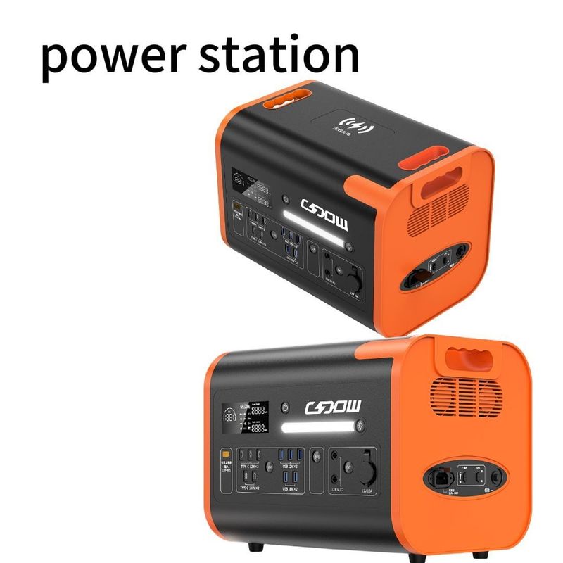 محطة الطاقة المحمولة في الهواء الطلق للمنزل للتخييم مع شحن لاسلكي 110V / 220V و 15W