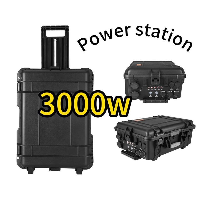 محطة الطاقة المتنقلة للطوارئ في الهواء الطلق بطارية الليثيوم 3000W 1000W CE.Un38.3 شهادة